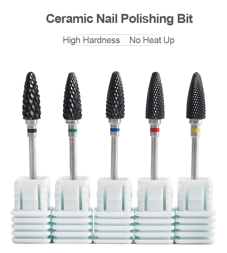 tapered nail drill bit black ceramic